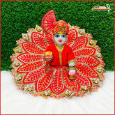 Blended Thread Moti Work Red Laddu Gopal Poshak